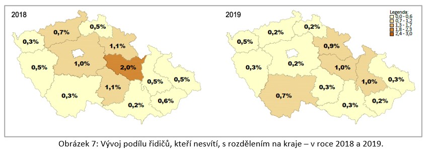 nesvícení vozidel