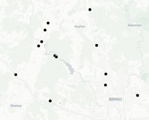 ikona mapy: křížky u silnic