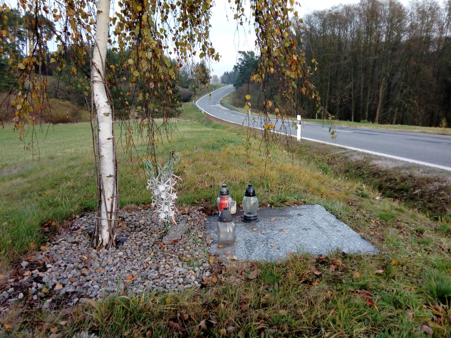 Pomník u silnice - Studenec - Vladislav