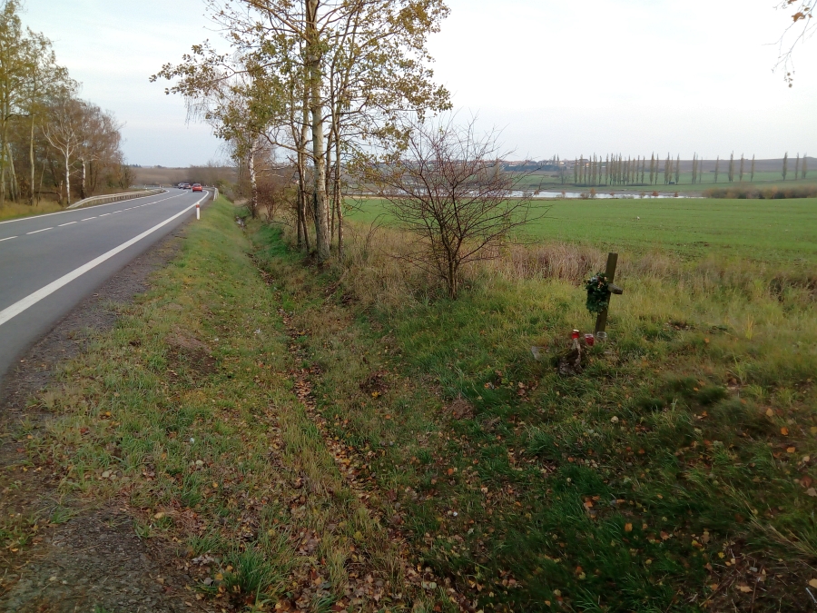 Pomník u silnice - Náměšť nad Oslavou - silnice 23 