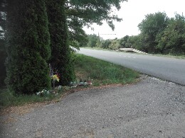 Pomník u silnice - Ladná