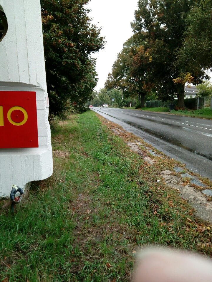 Ve směru z České do Brna, křížek po levé straně silnice. Křížek beze jména a data události.